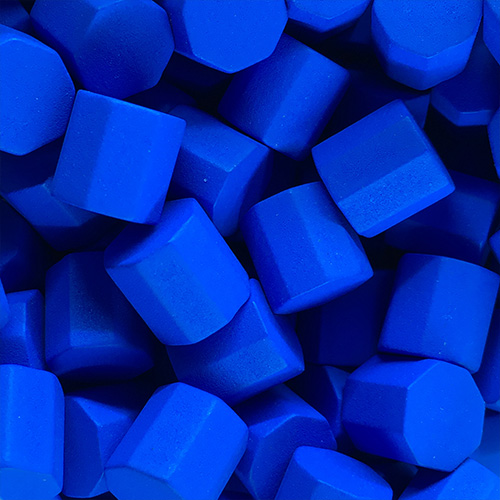Blue Wooden Octagons (10mm)