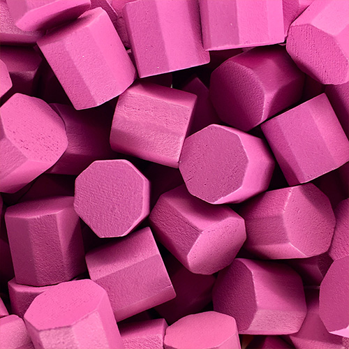 Pink Wooden Octagons (10mm)