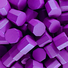 Purple Wooden Octagons (10mm)