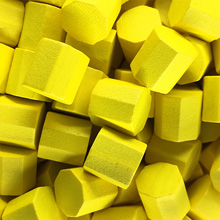 Yellow Wooden Octagons (10mm)