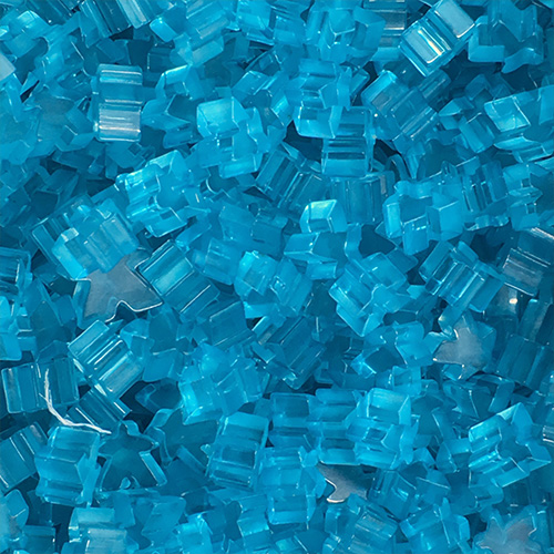 10-piece Set of Transparent "Turquoise" Acrylic Mini Meeples (12mm) - Oct. 2017 Print Run