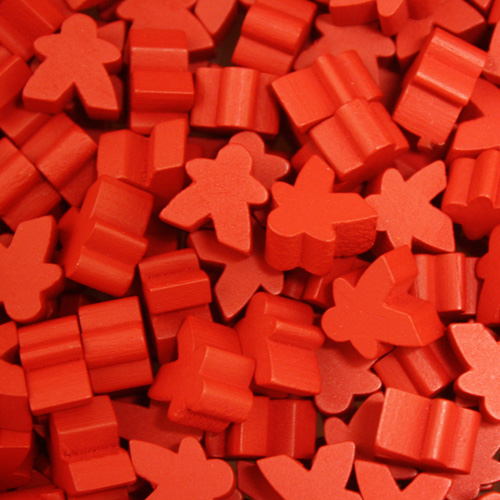 Red Mini Meeples (12mm)