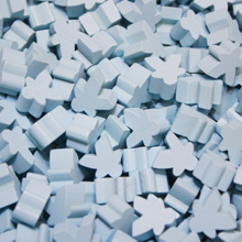 Sky Blue Wooden Mini Meeples (12mm) (Discontinued Color)