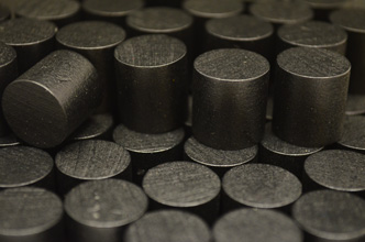 Black Wooden Cylinders (15mm)