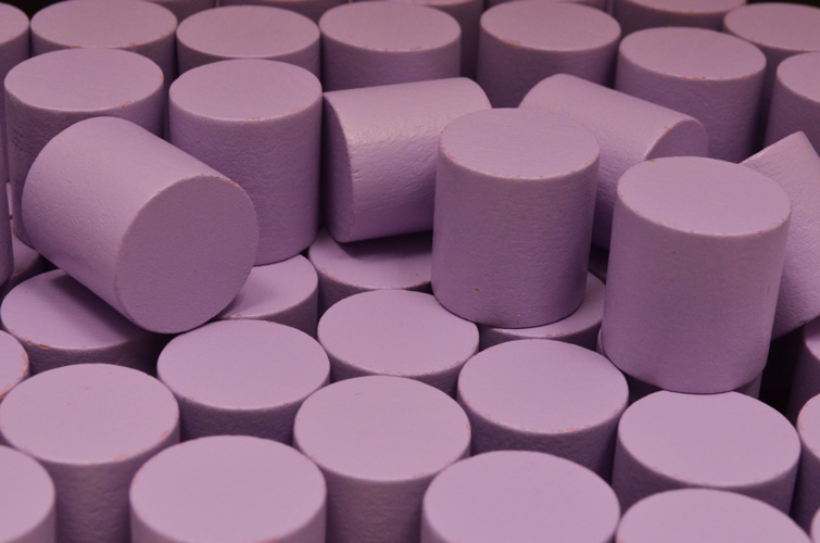 Lavender Wooden Cylinders (15x15mm)