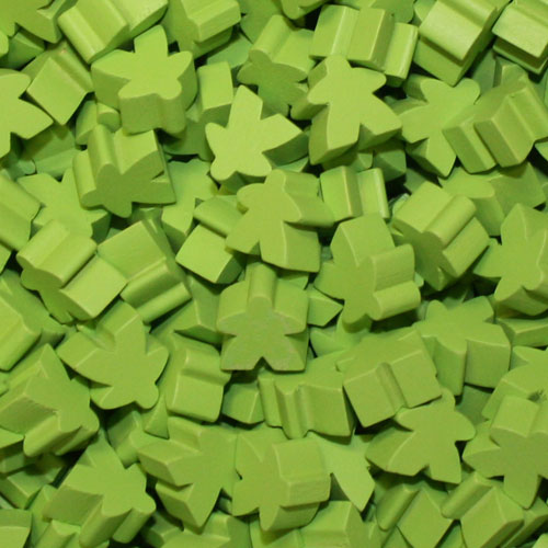 Lime Green Wooden Meeples (16mm)