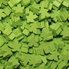 Lime Green Wooden Meeples (16mm)