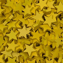 Large Yellow Stars (19mm)