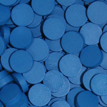 Blue Wooden Discs (15mm x 4mm)