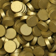 Metallic Gold Wooden Discs (15mm x 4mm)