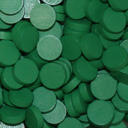 Green Wooden Discs (15mm x 4mm)