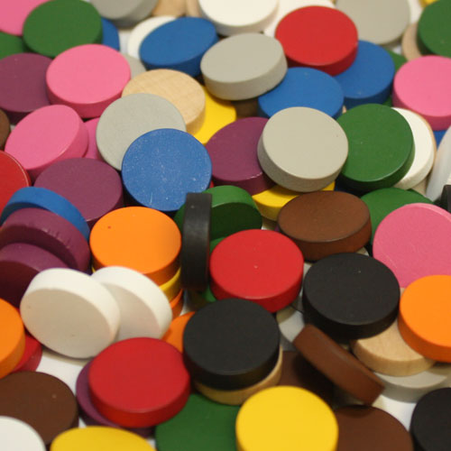 210-piece Mixed Pack of Discs (15mm x 4mm) - 21 different colors!