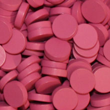 Pink Wooden Discs (15mm x 4mm)