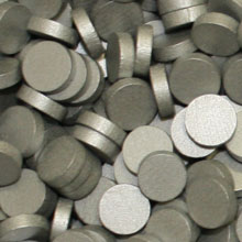 Metallic Silver Wooden Discs (15mm x 4mm)