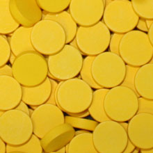 Yellow Wooden Discs (15mm x 4mm)