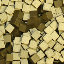 Metallic Gold Wooden Cubes