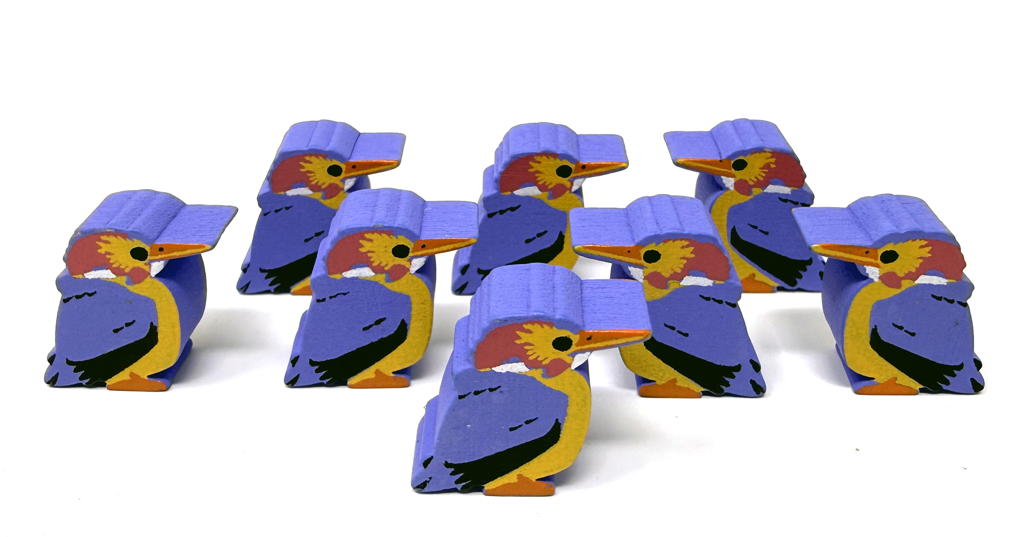 African Pygmy Kingfisher Meeples (8-pc set)