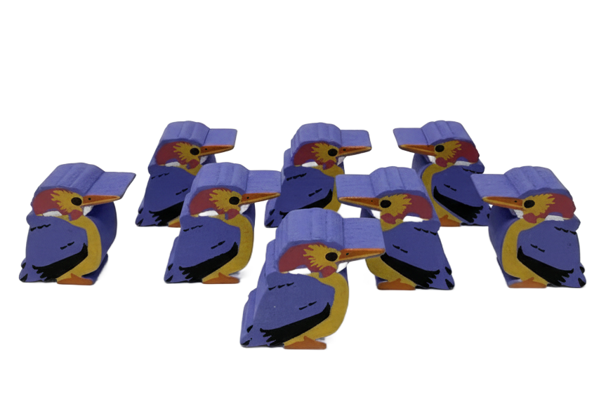 African Pygmy Kingfisher Meeples (8-pc set)