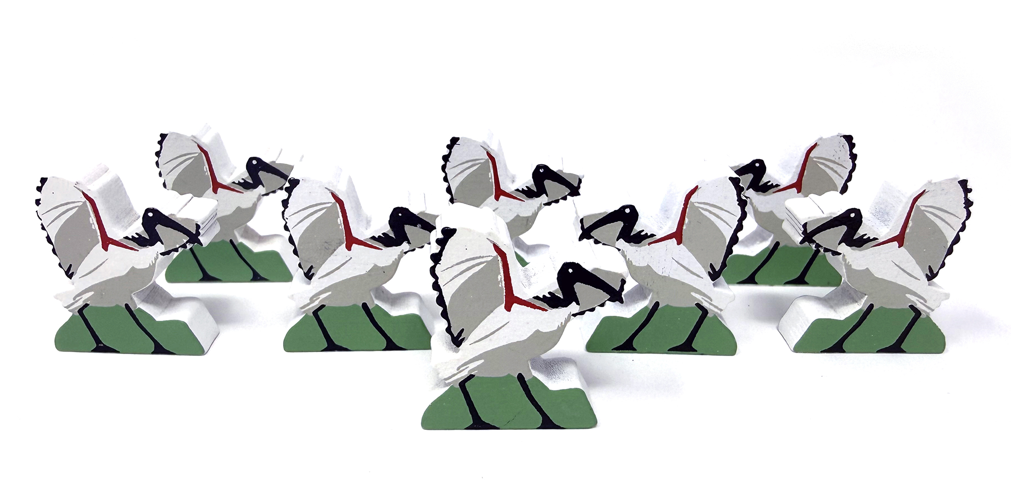African Sacred Ibis Meeples (8-pc set)