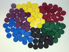 150-piece Set of Discs (15mm x 4mm) - "Downgrade" for Age of Steam