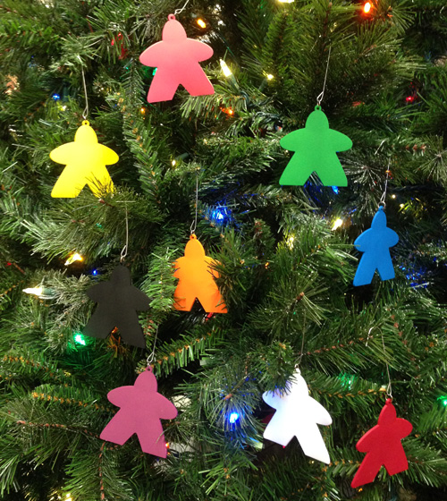 Set of 10 Meeple Tree Ornaments