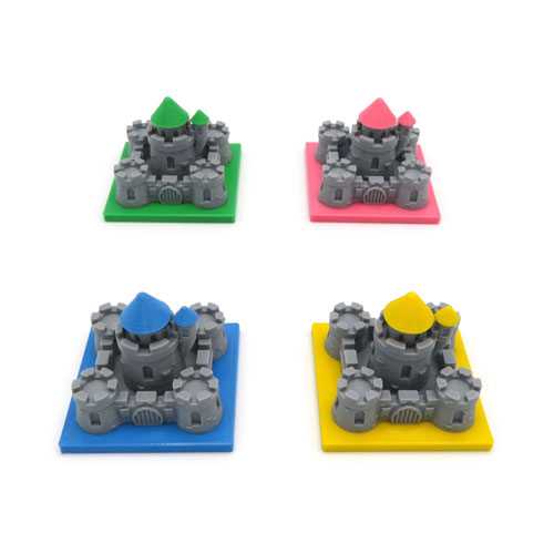 3D Printed Upgrade Kit for Kingdomino - Castles (4 pieces)