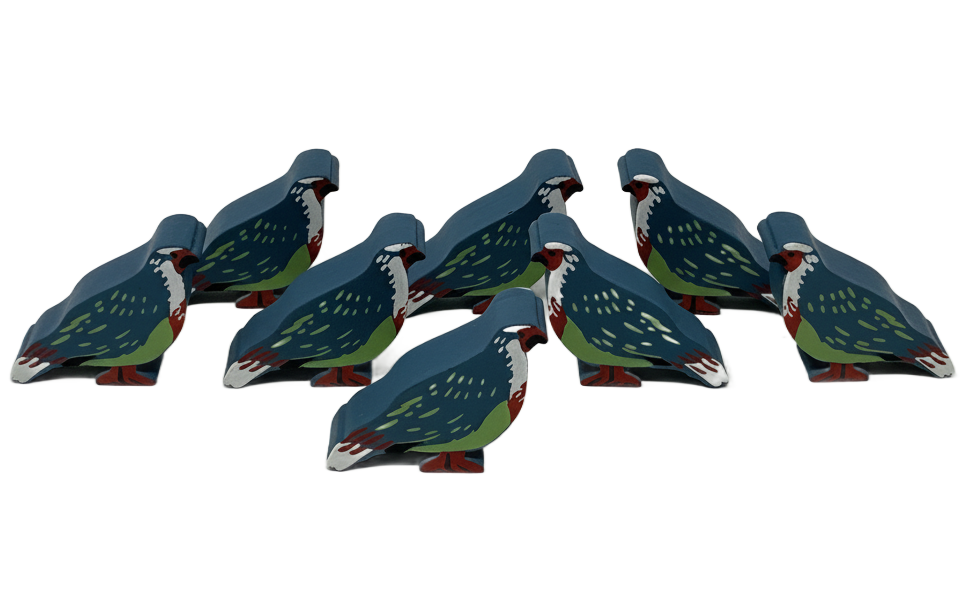 Blood Pheasant Meeples (8-pc set)