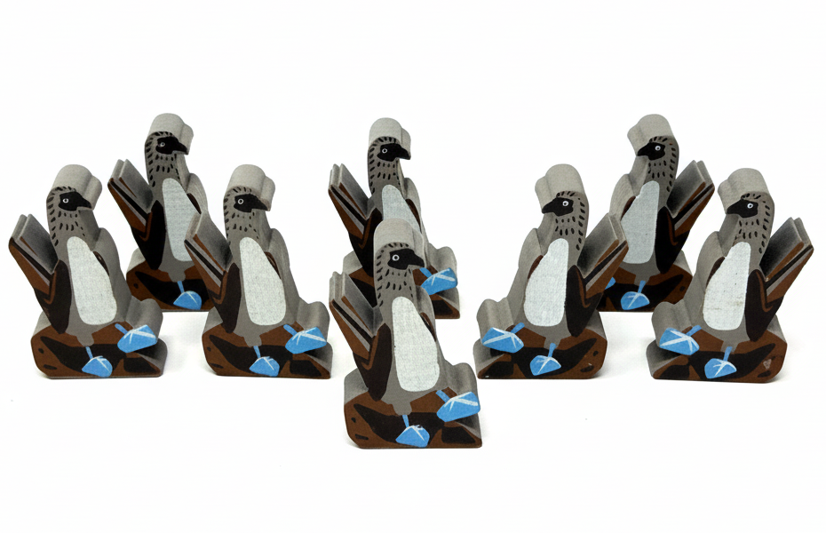 Blue-Footed Booby Meeples (8-pc set)