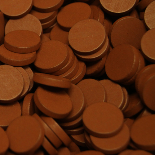DISCONTINUED: Brown 15mm Disc (3mm thick)