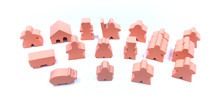 19-Piece Set of Salmon Meeples (Compatible with Carcassonne & Expansions) - see note about paint coverage