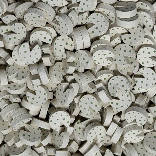 Cheese Wheel Bits (White with Green Spots)