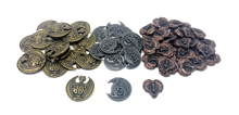 Set of Metal Coins for Dragon's Interest (60 pcs) - (Tasty Minstrel Games)