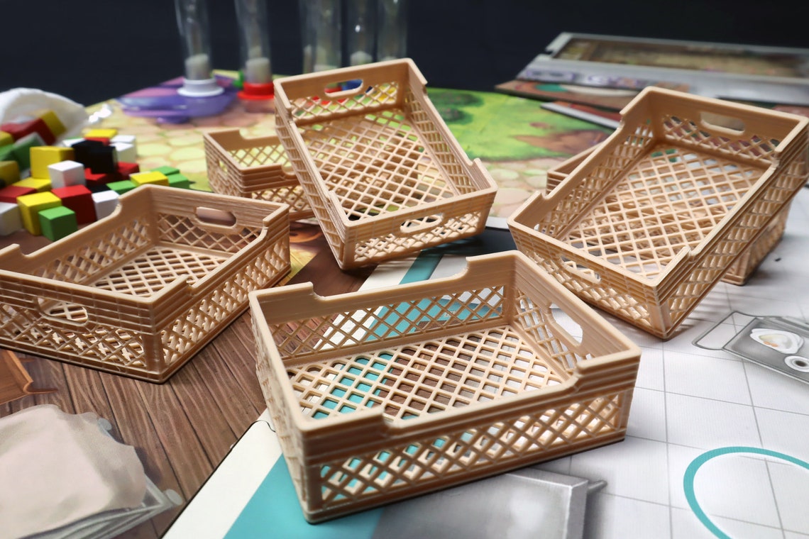 3D Printed Food Crates for Kitchen Rush (6 pcs)