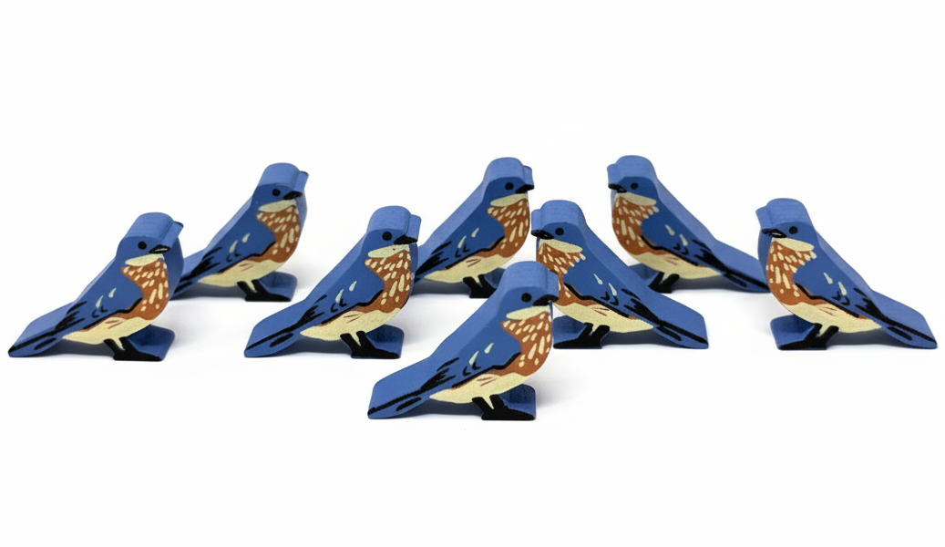 Eastern Bluebird Meeples (8-pc set)