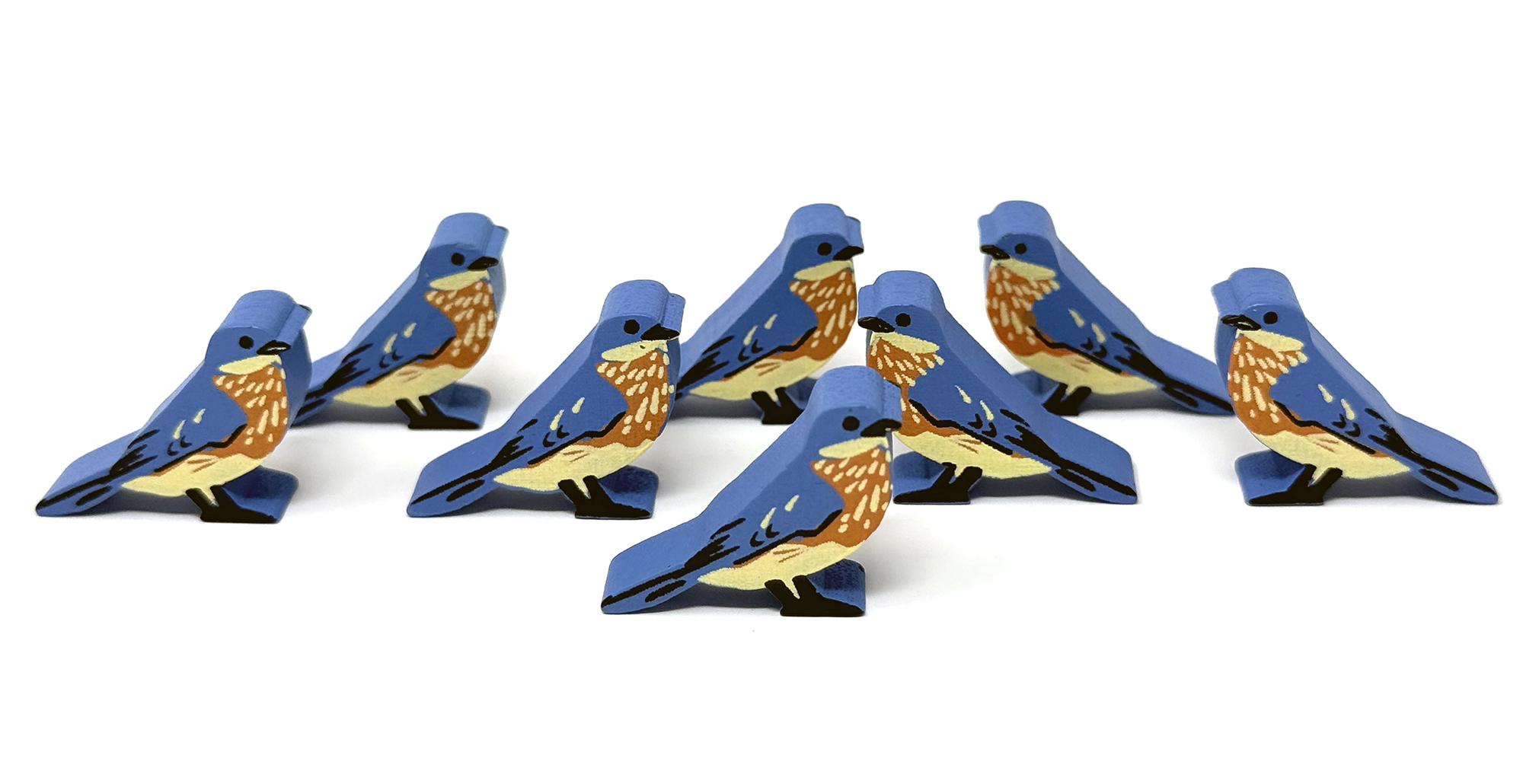 Eastern Bluebird Meeples (8-pc set)