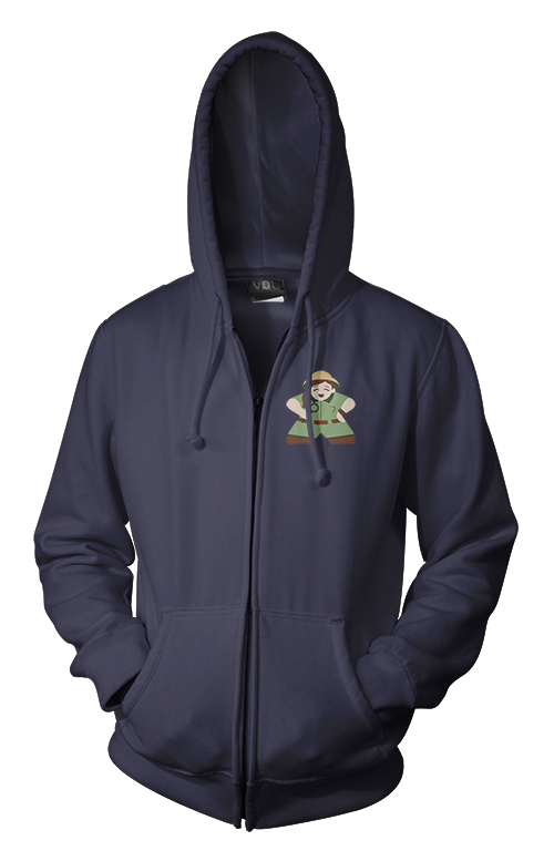 Full-Color Meeple Zippered Hoodie (Character Series) - Explorer