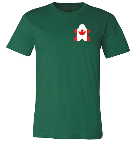 Full-Color Meeple T-Shirt (Flag Series) - Canada