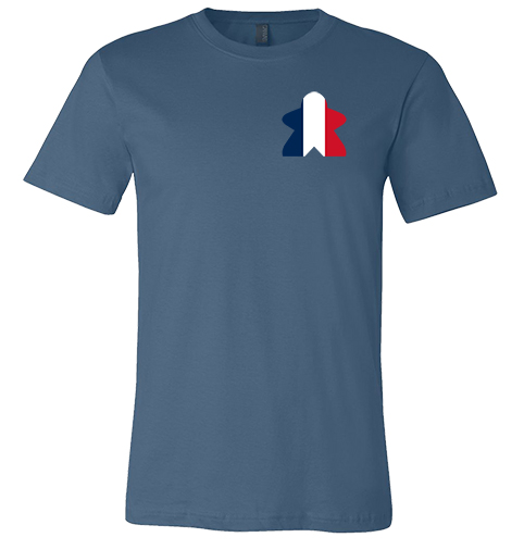 Full-Color Meeple T-Shirt (Flag Series) - France