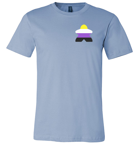 Full-Color Meeple T-Shirt (Flag Series) – Non-Binary