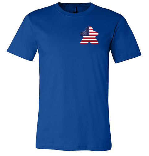 Full-Color Meeple T-Shirt (Flag Series) – United States