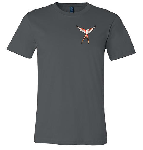 Full-Color Wingspan T-Shirt (Small Logo) - Scissor-Tailed Flycatcher (MANY COLOR CHOICES!)