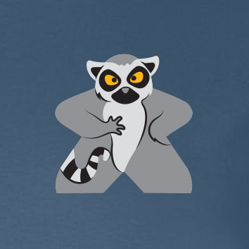 Full-Color Meeple T-Shirt (Animal Series) - Lemur