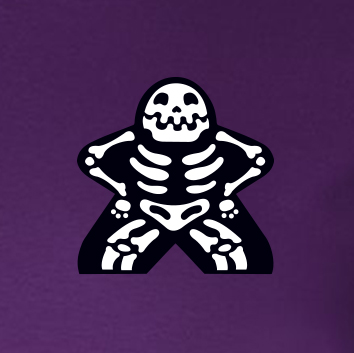 Full-Color Meeple T-Shirt (Character Series) - Skeleton
