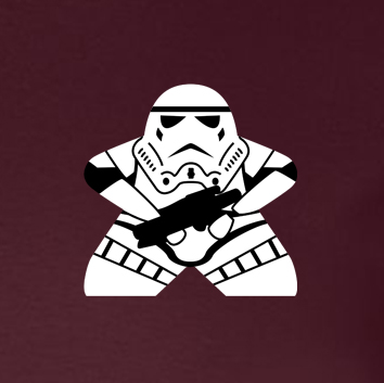 Full-Color Meeple T-Shirt (Heroes & Villains Series) â€“ Space Trooper