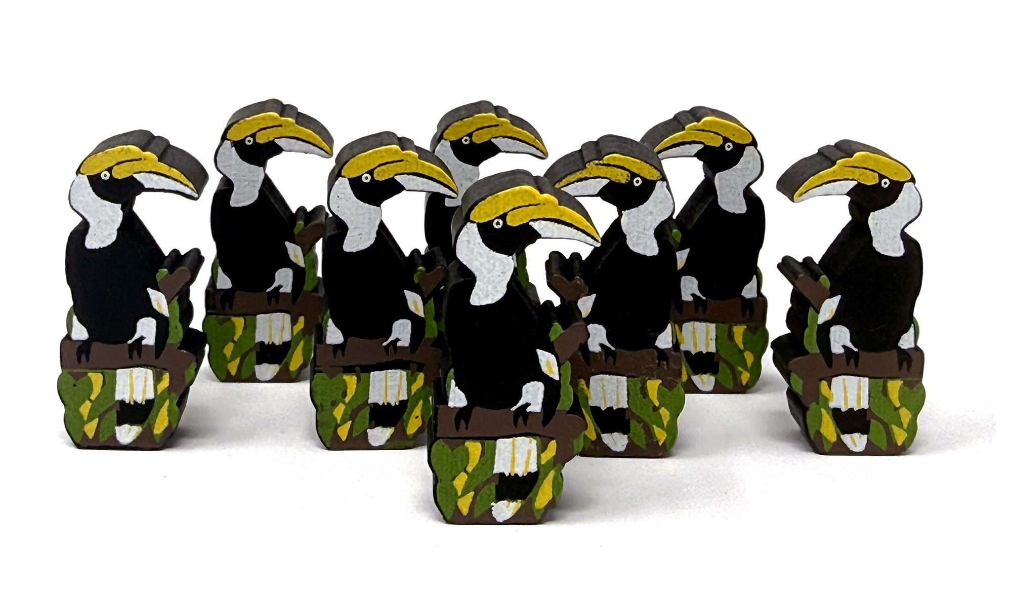 Great Hornbill Meeples (8-pc set)