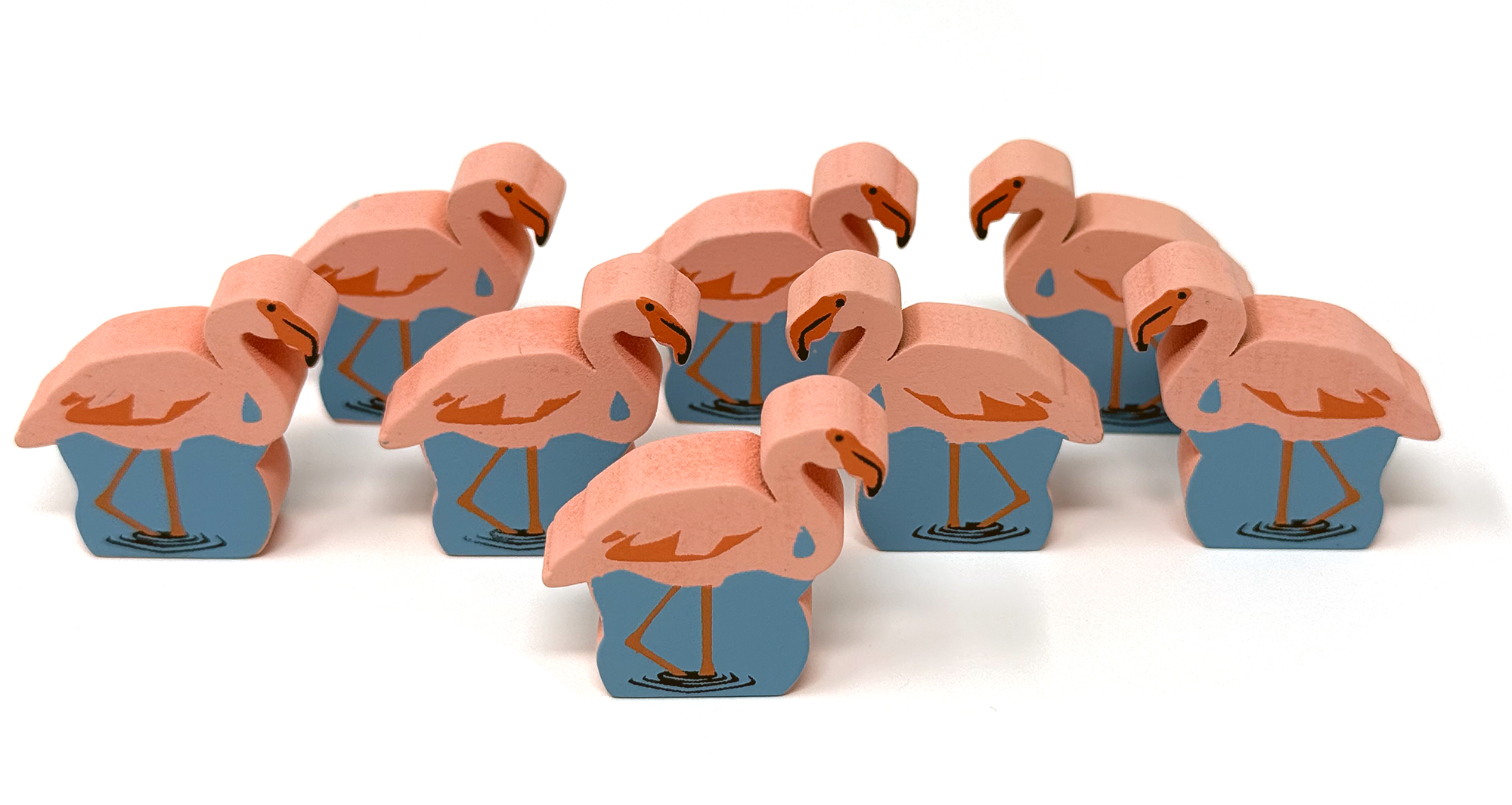 Greater Flamingo Meeples (8-pc set)