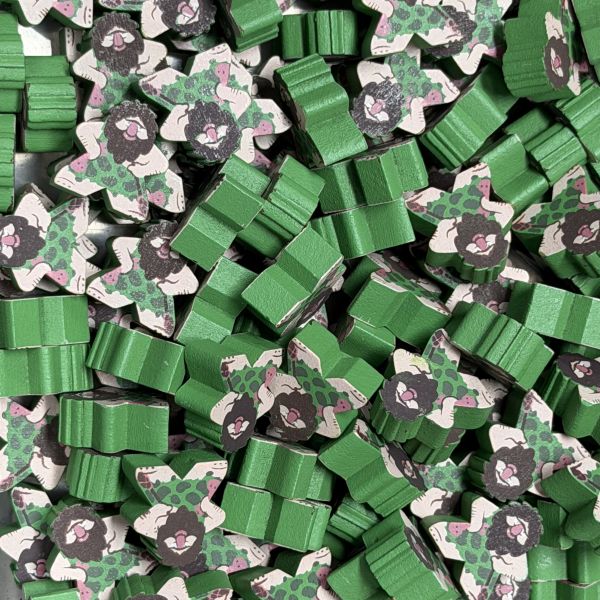 Green Caveman (Stone Age) - Individual Character Meeple