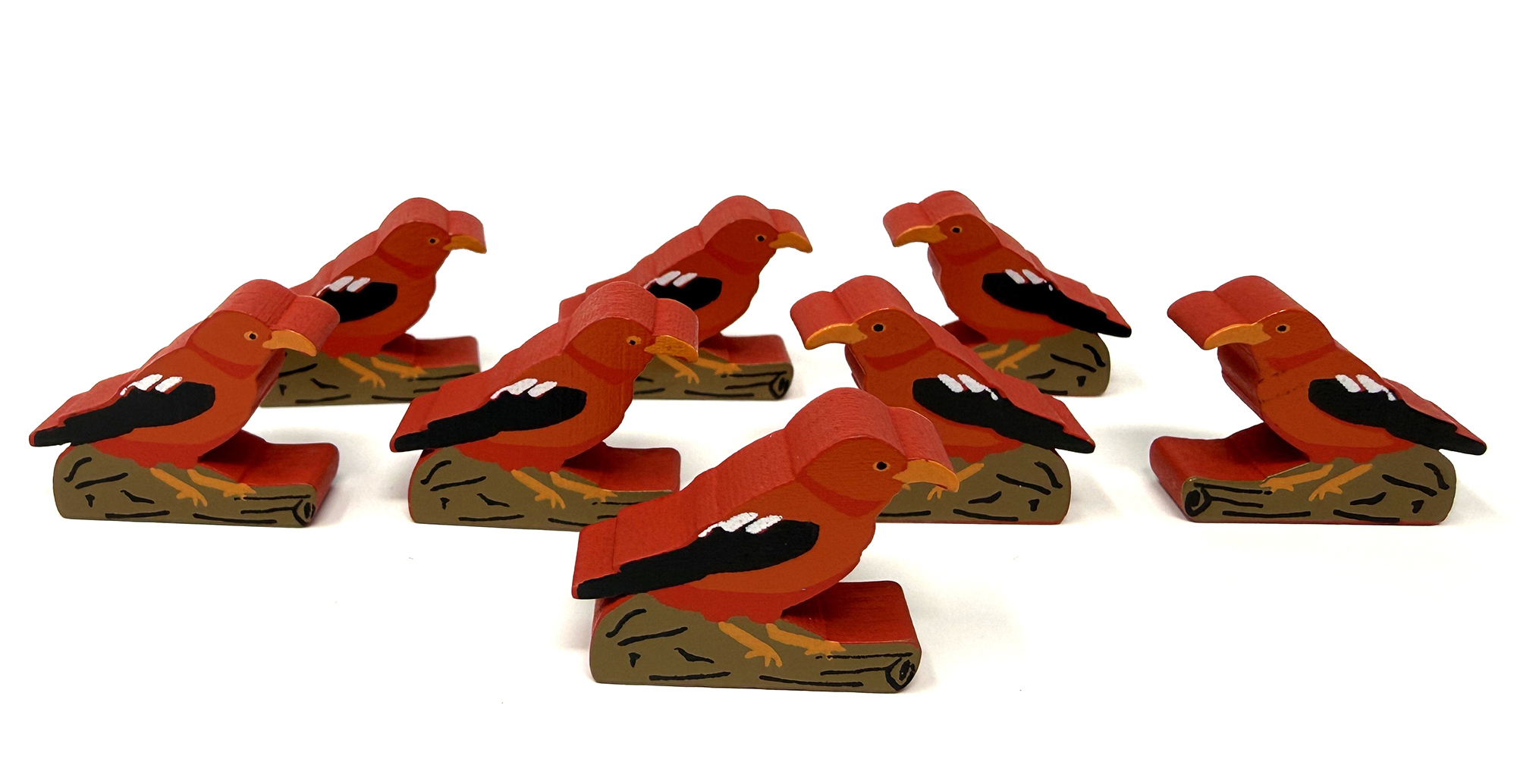 Hawaiian Honeycreeper Meeples (8-pc set)