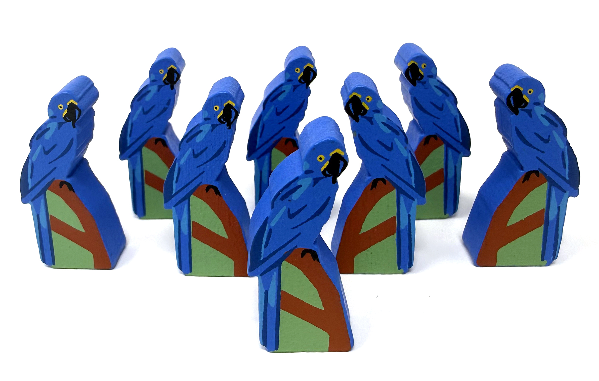 Hyacinth Macaw Meeples (8-pc set)