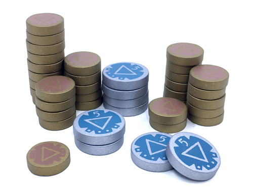 40-Piece Wooden Coin Set for Islebound